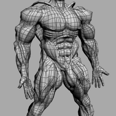 3ds max muscle alien monster