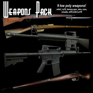 3d model guns weapons 1