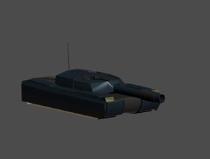 medium battle tank 3d max