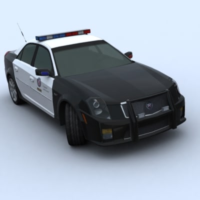 cadillac cts-v sedan police car 3d model