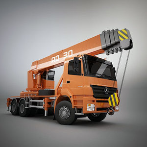 3d model man crane truck