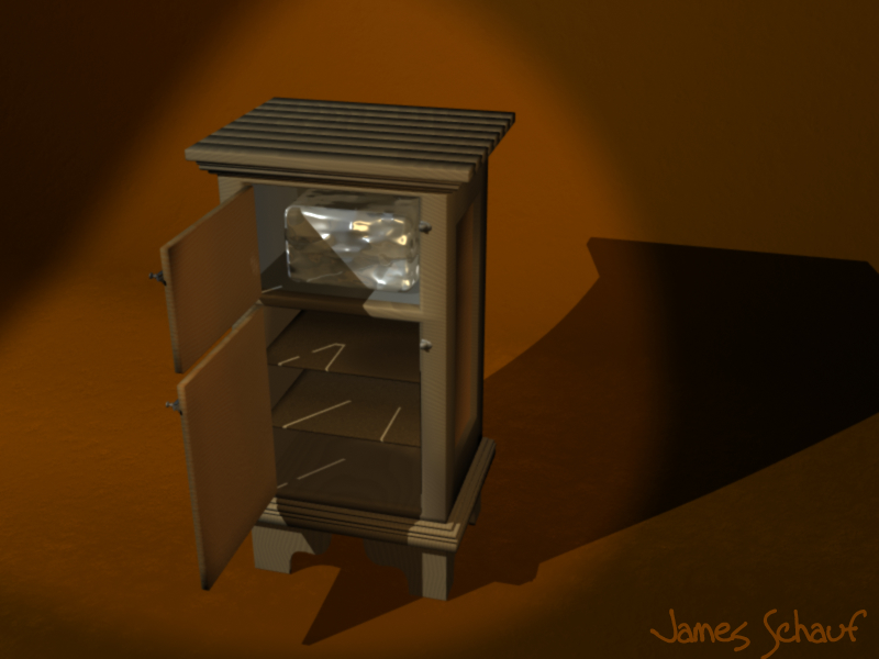 Antique Icebox 3d Model