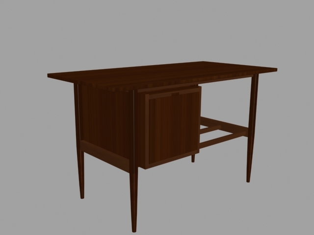 Desk Wood 3d 3ds