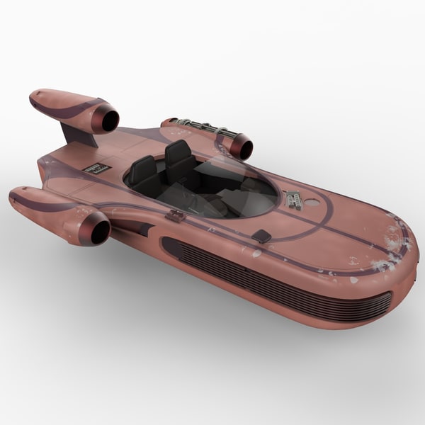 x-34 landspeeder star wars 3d model