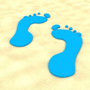 free 3ds model footprint foot print