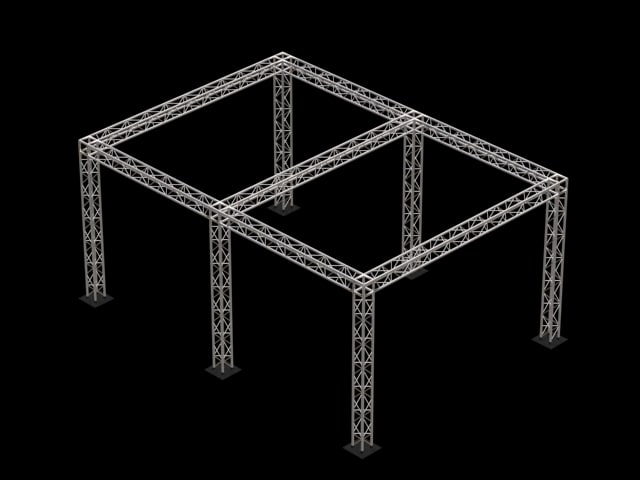 3d box truss model