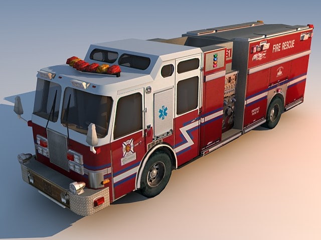 消防車013Dモデル - TurboSquid 277411