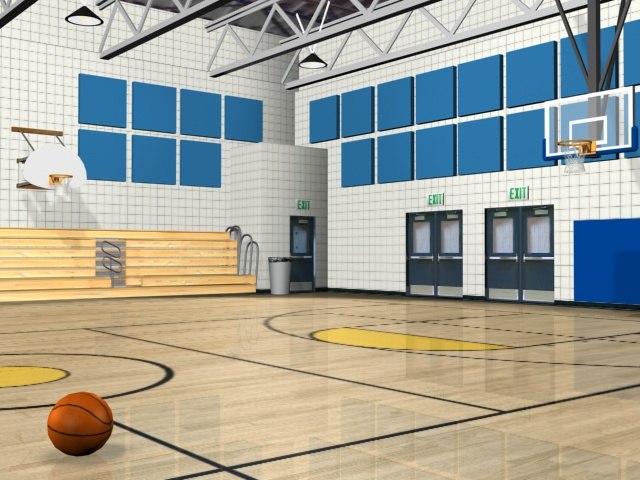 basketball gym 3d model
