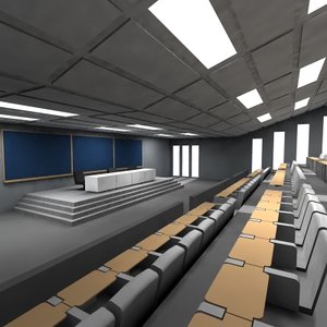 auditorium desks 3d max