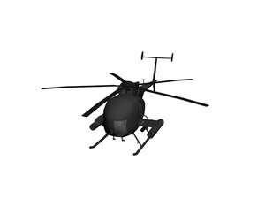 3d model ah6 attack helicopter