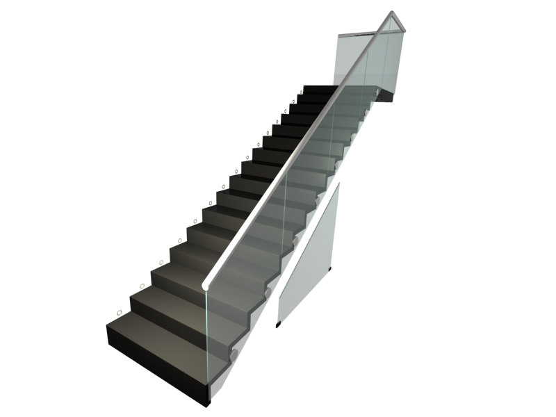 3d Staircase Spots Lights Model