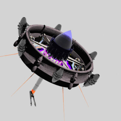 drone weapon carbon 3d model