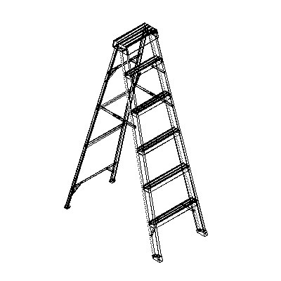 a-frame ladder 3d model