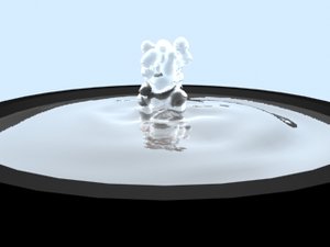 drop water splashing 3d model
