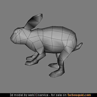 real time rabbit 3d model