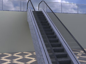 3dsmax parametric escalator