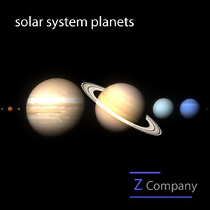 3d solar planets mercury venus model