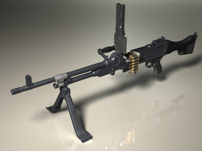 m240b m240g machine gun 3d max