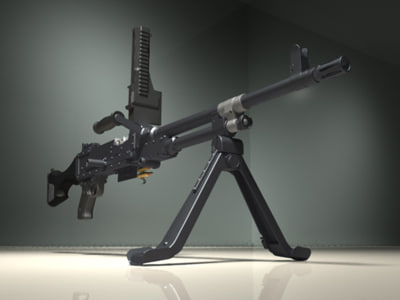 m240b m240g machine gun 3d max