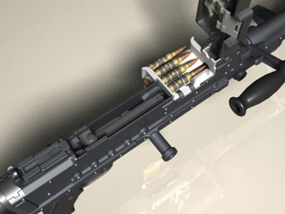 fn mag58 machine gun 3d model