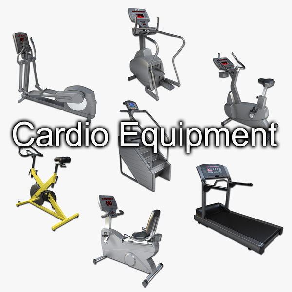 3d cardio gym equipment cycle model