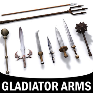set 9 roman gladiator 3d model