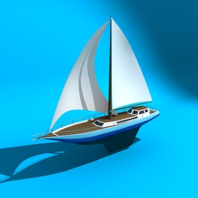 sail boat 3d model