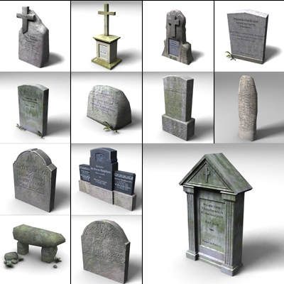 3d gravestone grave stone