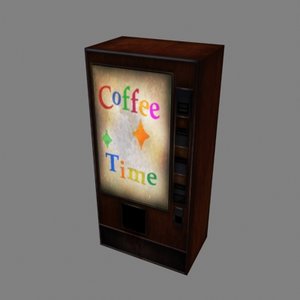 old coffee vending machine 3d max