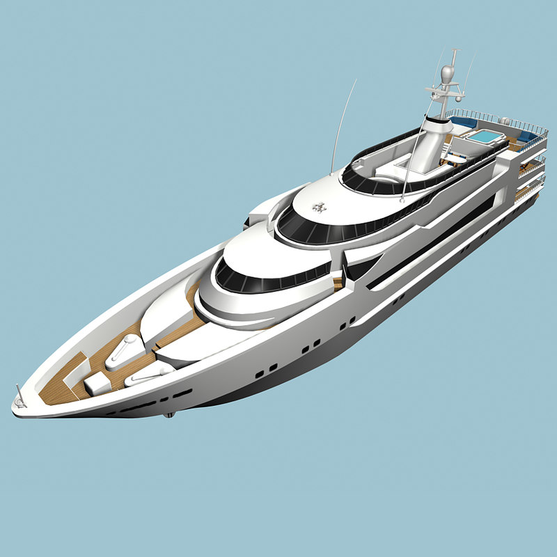 3d luxury super yacht model