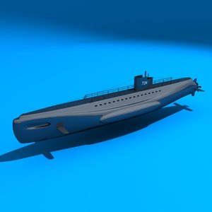 submarine marine 3d model