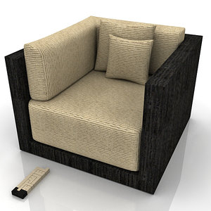 3d model armani sydney chair