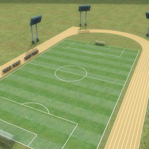 soccer field 3d model
