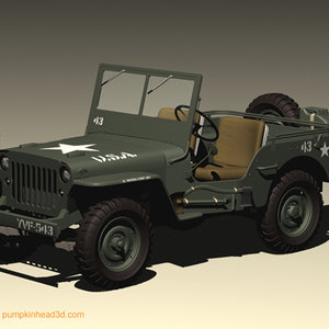 willys wwii jeep 3d c4d
