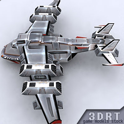 3ds max sci-fi bomber aircraft games