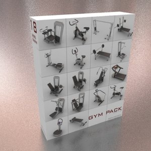 gym bench 3d model