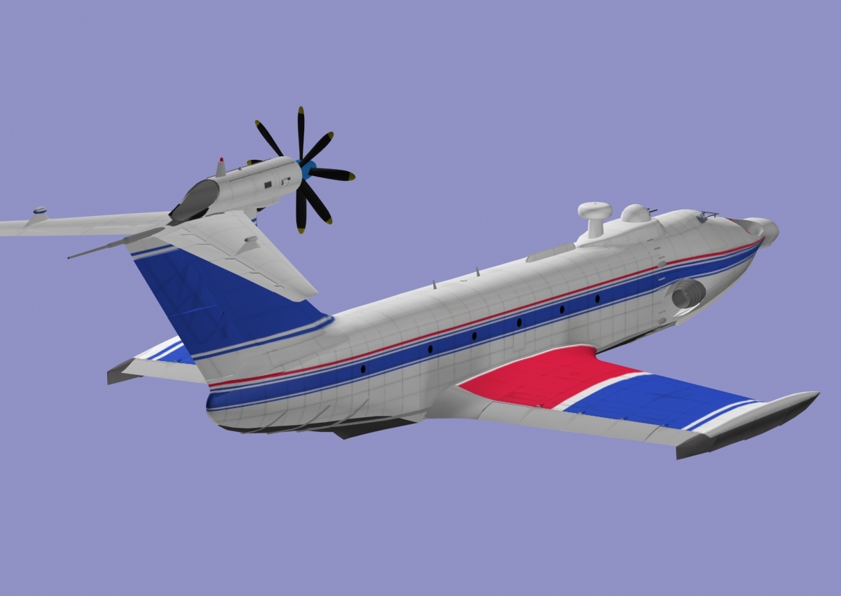 3d model orlenok ekranoplans aircraft