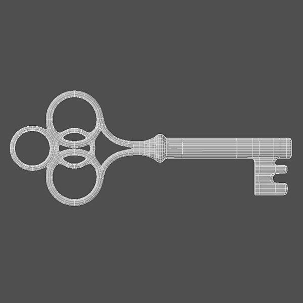 骷髅钥匙3d模型