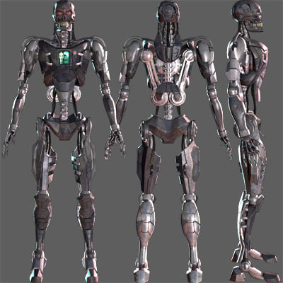 3d model cyborg robot