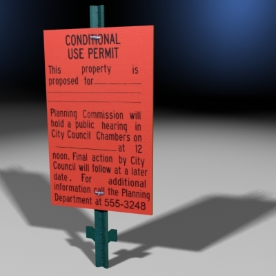 conditional use permit sign max