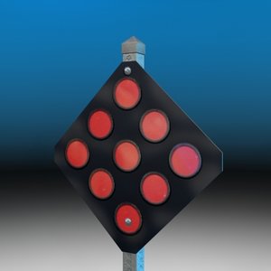 3d single traffic sign red