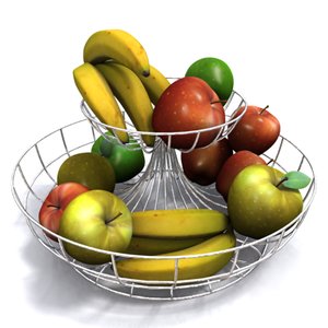 3d fruit basket model