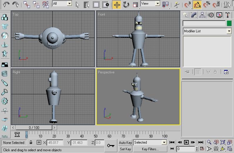 free bender futurama 3d model