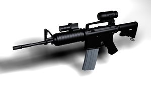 m4 assult rifle 3d model