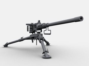 3d browning 50 machine gun model