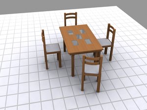 table chairs 3ds