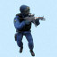3d swat police rigged model