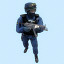 3d swat police rigged model