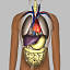 human lungs intestine 3d model