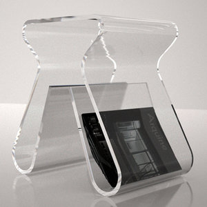 magino acrylic stool magazine rack 3d model